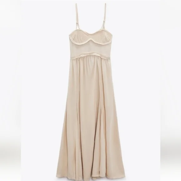 ZARA long strappy Casual Flowy Summer dress - Picture 5 of 12